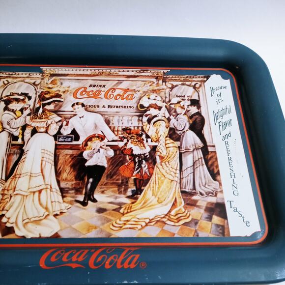Vintage Coca-Cola Soda Fountain Serving Tray Victorian Soda Shop - Picture 3 of 5